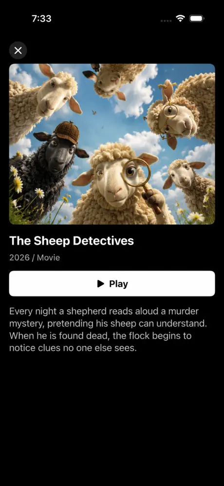 Movie details on iPhone
